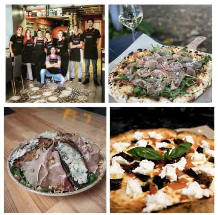 Πίτσα από ξυλόφουρνο και ιταλικά πιάτα του Basilico σερβιρισμένα δίπλα στη λίμνη