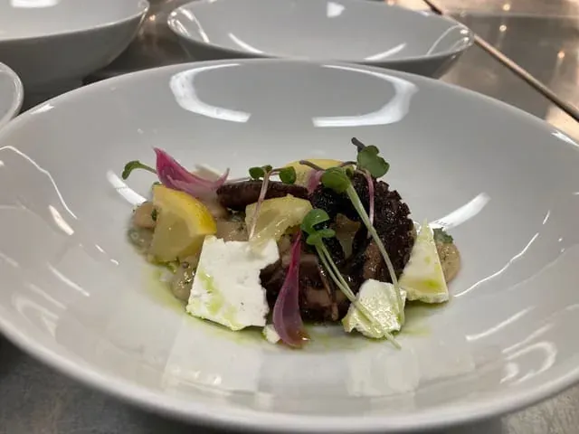 blæksprutte ost gourmet salat