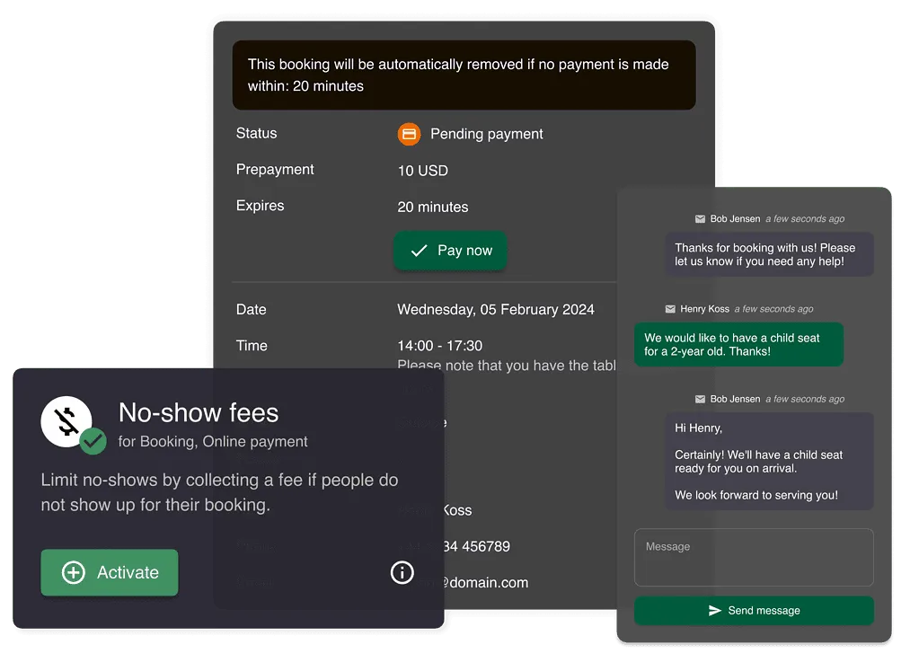 Taxes per no-show