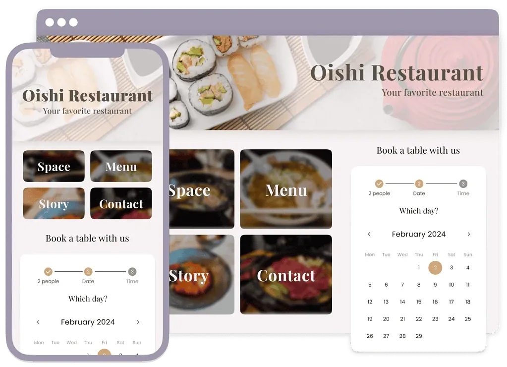 Tilpasset bookingwidget fra Resos