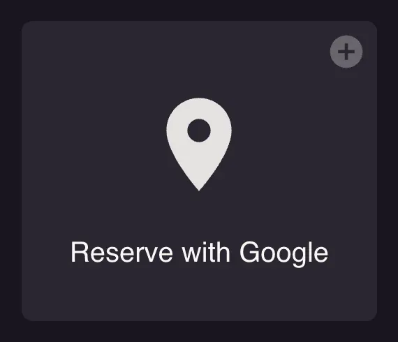 Reserve with Google a l'aplicació de Resos