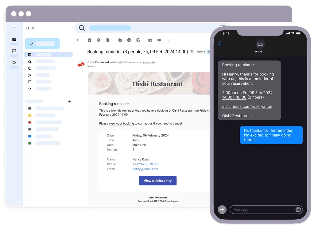 Notificacions per SMS i correu electrònic