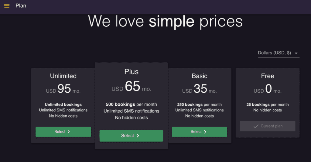 Price plans