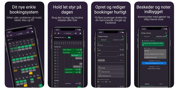 resOS' reservationssystem vises på som app på telefoner