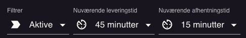 Levering- og afhentningstid