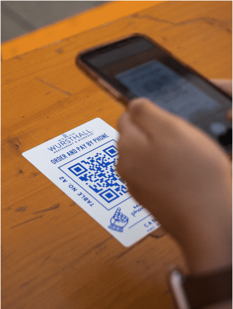 Contactless menu ordering