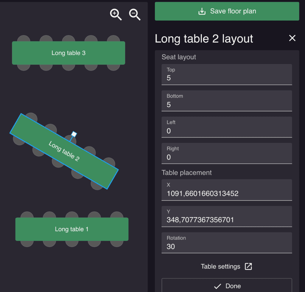 floor plan setup