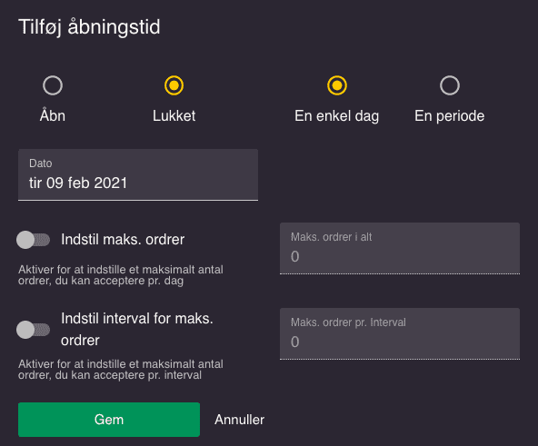 resOS åbningstider