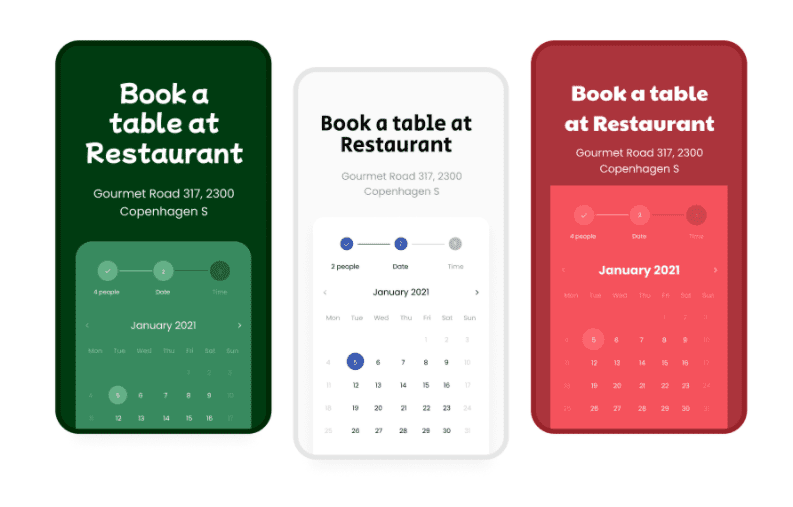 Custom design for your resOS booking and takeaway page, and widget. 