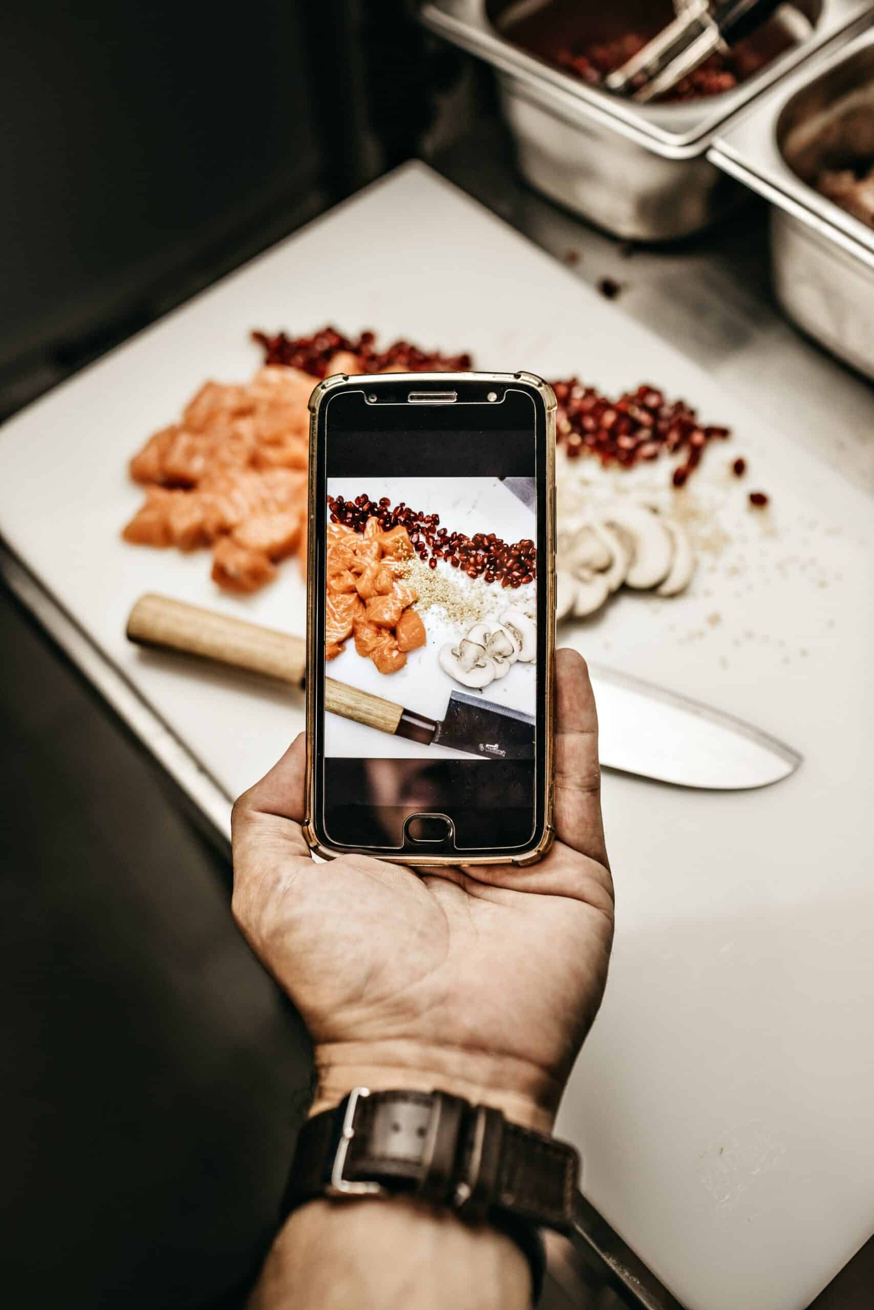 Taking picture of food