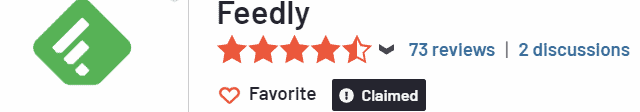 Feedly reviews from G2