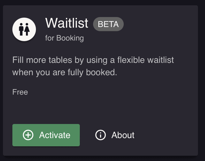 Waitlist feature in resOS 