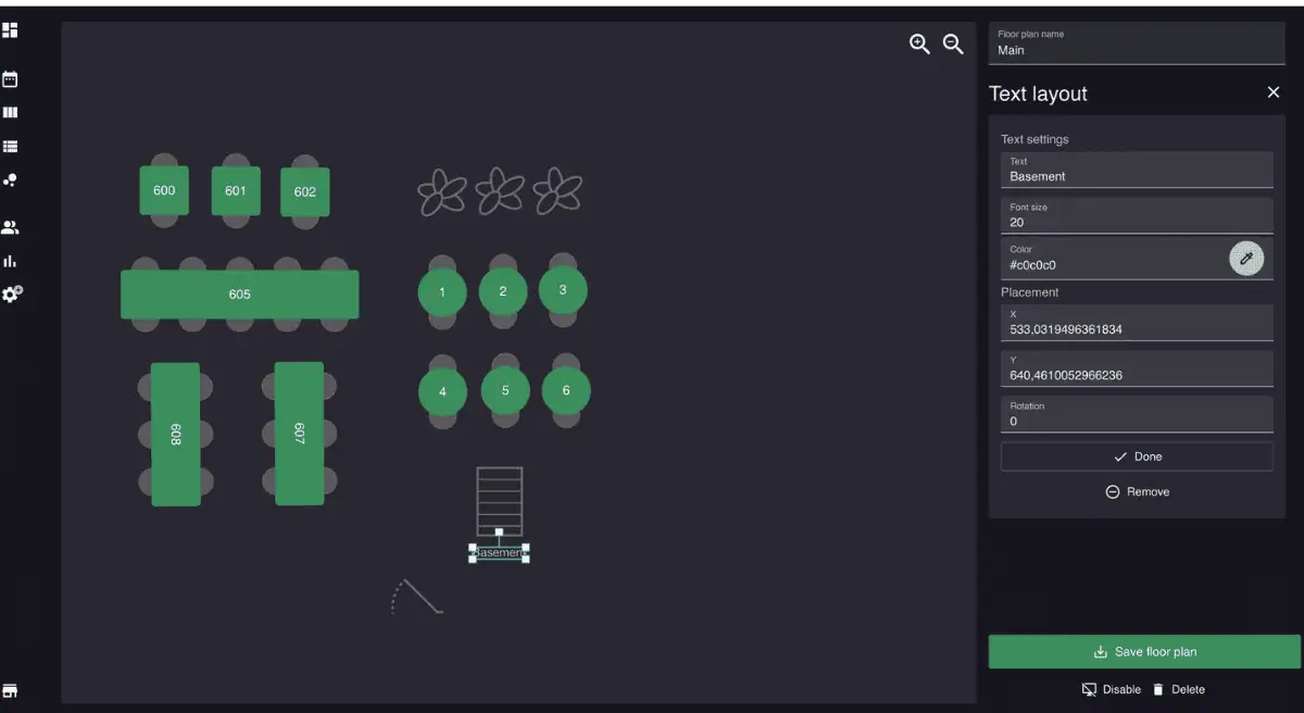 Floor plan - shapes