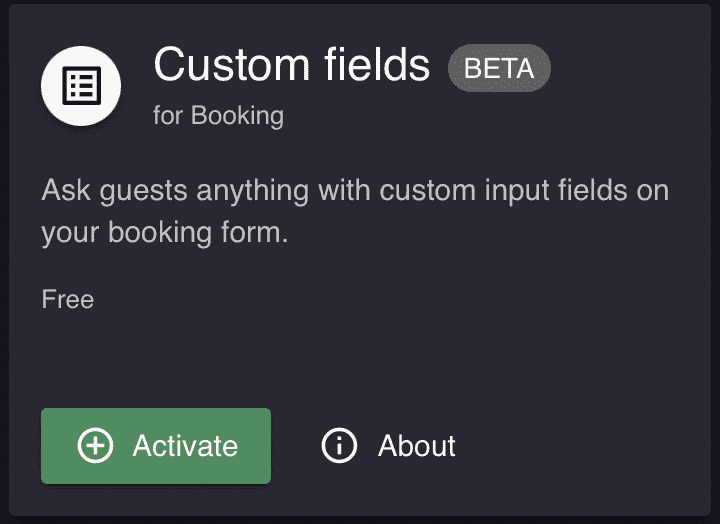custom fields settings
