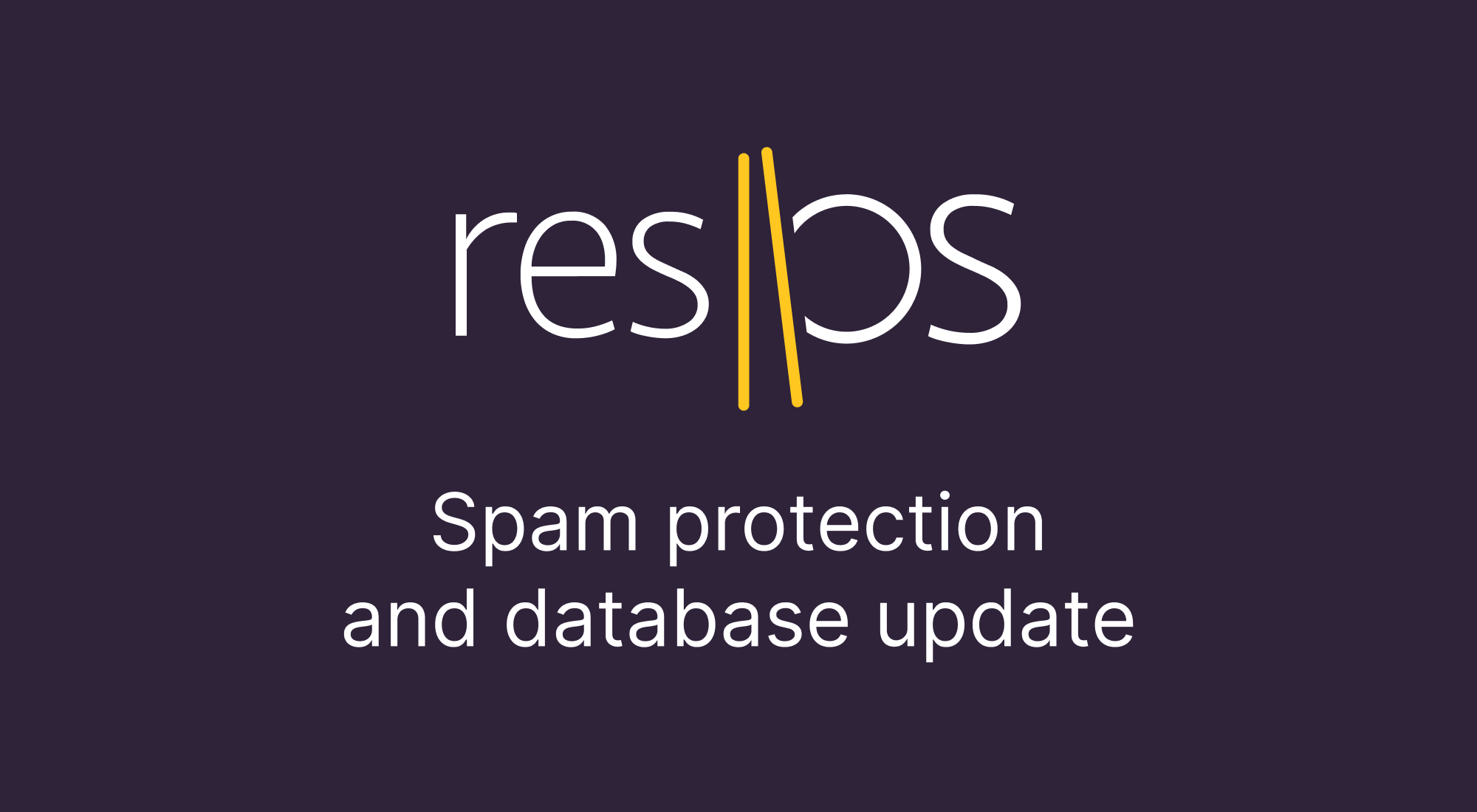 Spam protection and database update