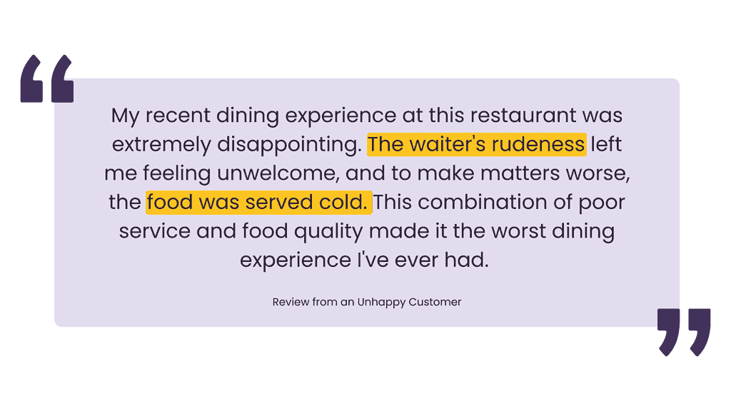negative restaurant review essay