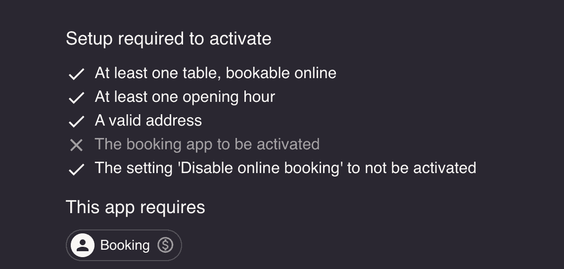 Guidelines for Reserve with Google set up 