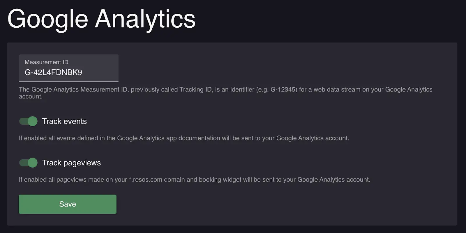 Google Analytics - add ID 