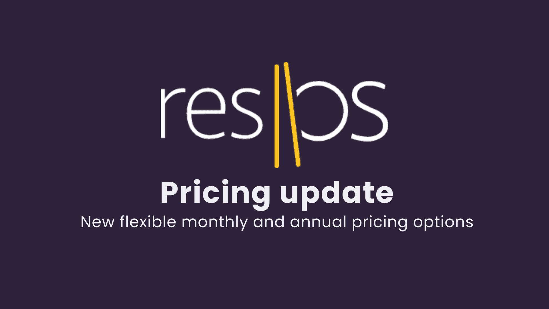 We’re changing our prices at resOS