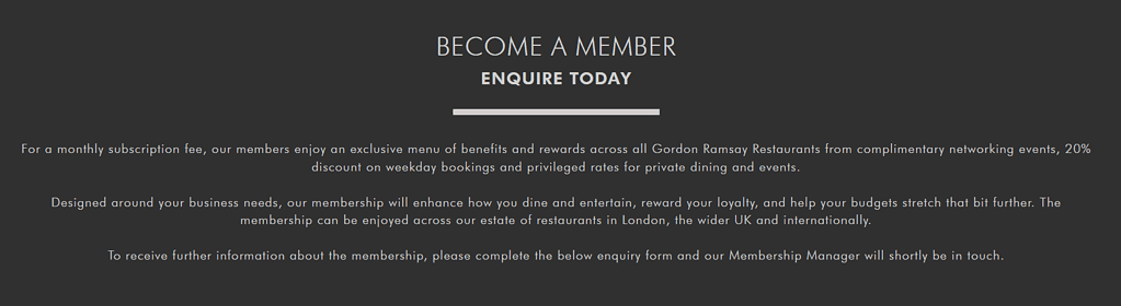 Membership loyalty program