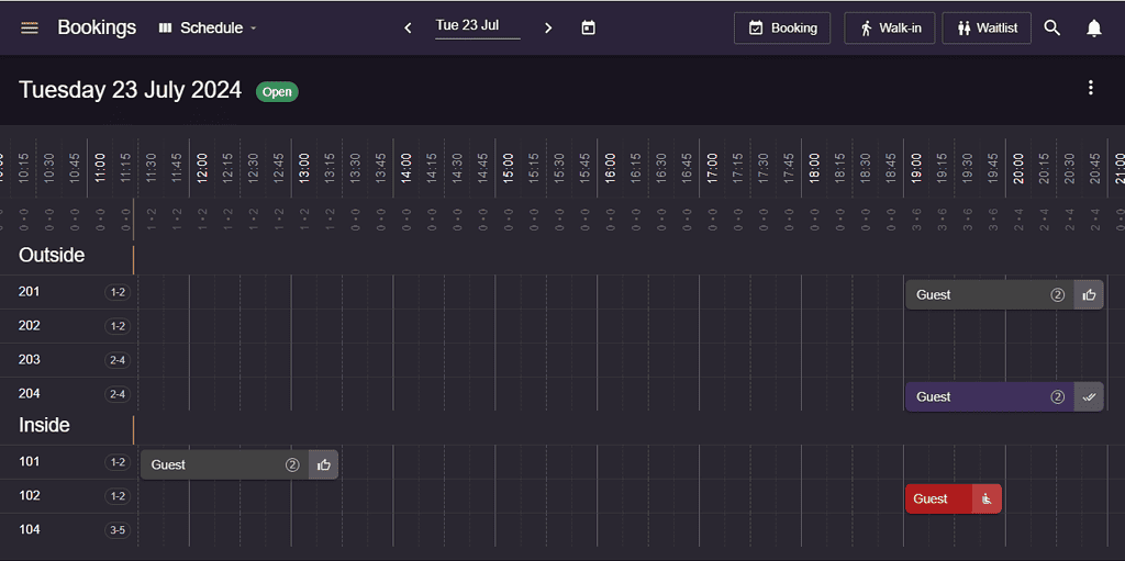 schedule view