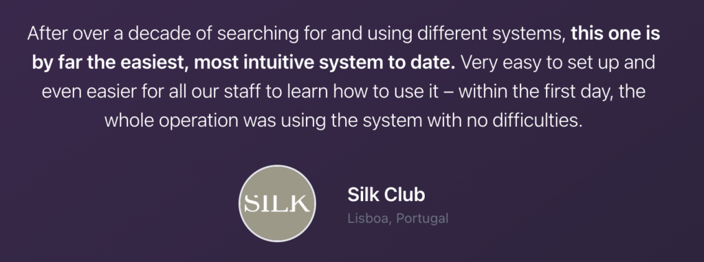 Testimonial for resOS from Silk Club