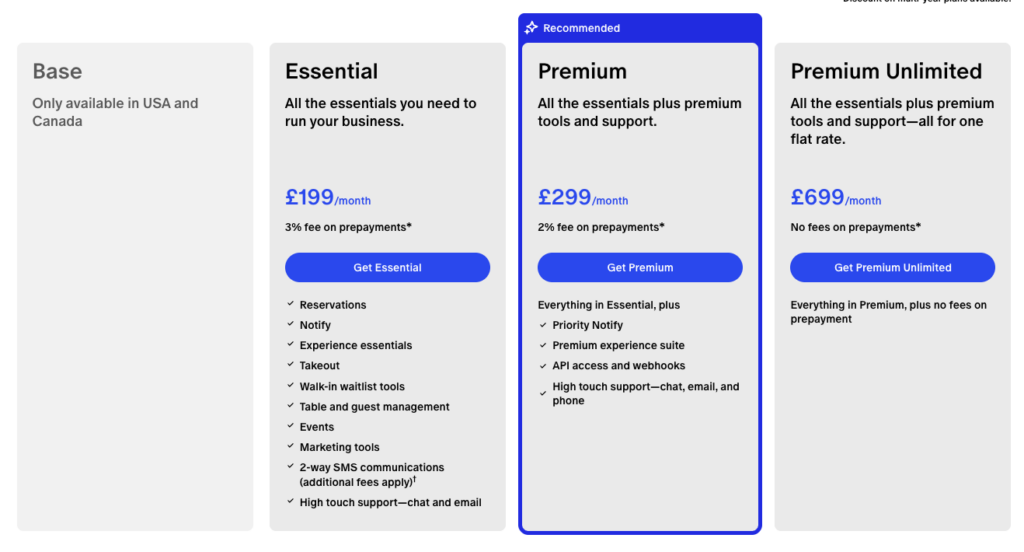 Tock pricing