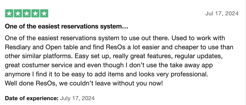 resOS booking system review