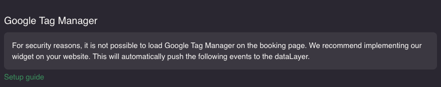 GTM info in resOS settings
