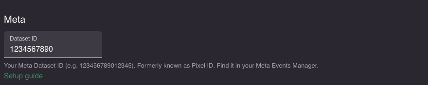 Meta section in resOS settings